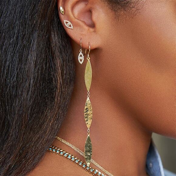 Jennifer Meyer Single Mini Evil Eye Stud Gold - One Size - Picture 4 of 4